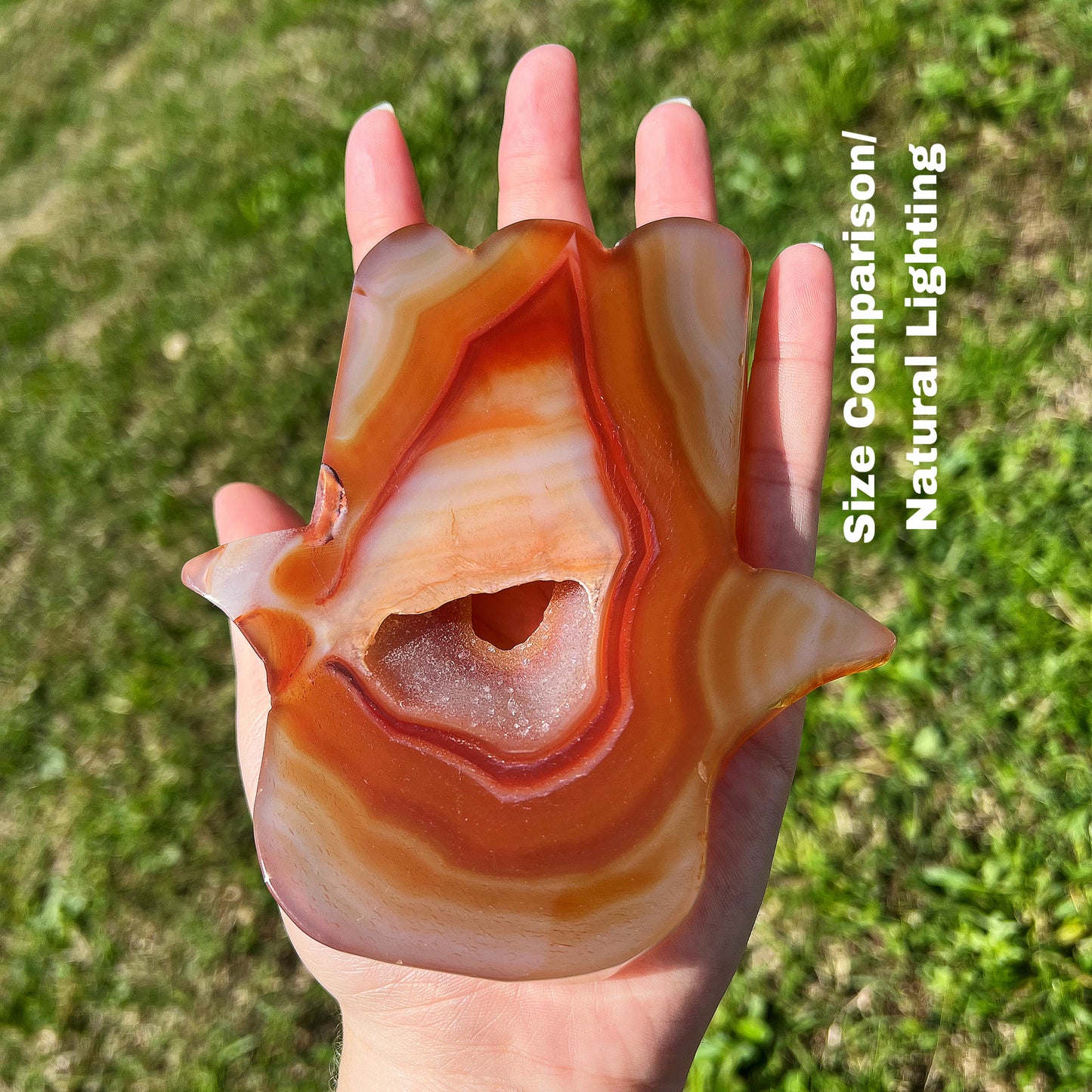 Large Carnelian Hamsa