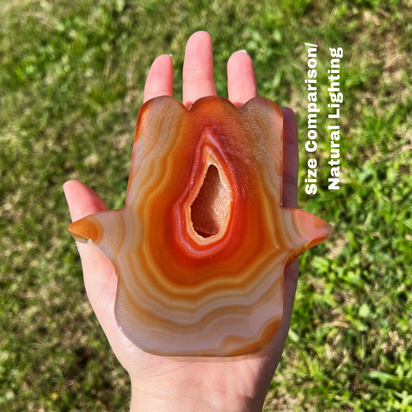 Large Carnelian Hamsa